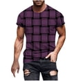 thumbnail image 2 of Qertyioot T-shirt à Manches Courtes Imprimé pour Hommes Col Rond Mode Décontractée Manches Courtes Liquidation, 2 of 5
