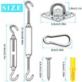 thumbnail image 2 of Sun Shade Sail Hardware Kit for Triangle Square Rectangle Sun Shade Sails Installation, M Stainless Steel Sun Shade Sail Kit for Garden Lawn Patio, AntiRust, 2 of 7