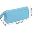 thumbnail image 3 of Lksixu Large Capacity Pencil Case, Solid Color Canvas Pencil Pouch with Zipper & Handle, Simple Stationery Organizer Lightweight & Spacious Pencil Bag, Portable Travel Cosmetic Makeup Bag, 3 of 6