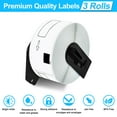 thumbnail image 6 of GREENCYCLE 3 Roll 38mm(1-1/2")x 90mm(3-1/2") Large Address Label Tape Compatible for Brother DK1208 DK-1208 with Cartridge Used in QL-500 QL-550 QL-570 QL-700 QL-800 Printer, 6 of 6