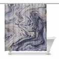 thumbnail image 1 of SUNENAT White Gray Marble Ink Acrylic Painted Waves Texture Waterproof Shower Curtain Bathroom 72(Wide) x 84(Height) Inches, 1 of 3