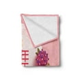 thumbnail image 2 of Chinese New Year Soft Flannel Fleece Blanket, Pale Pink Circle with Lively Flower Bouquets Prosperous Year Celebration, Cozy Plush for Indoor and Outdoor Use, 50" x 60", Multicolor, by Ambesonne, 2 of 5