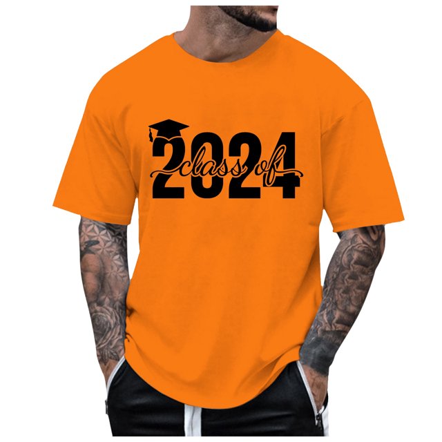 toraway Vêtements d'Été pour Hommes T-Shirts Graphiques Musique T-Shirt d'Été pour Hommes Campus Manches Courtes Col Rond Manches Courtes T-Shirt de Remise des Diplômes 2024 TG
