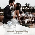 thumbnail image 2 of 1ct Moissanite Crown Ring, Moment Wish Engagement Ring for Women, Moissanite Promise Ring, D Color VVS1 Simulated Diamond 925 Sterling Silver Accent Ring, 2 of 16