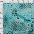 thumbnail image 3 of oneOone Polyester Spandex Turquoise Green Fabric Abstracts Sewing Craft Projects Fabric Prints By Yard 56 Inch Wide, 3 of 4