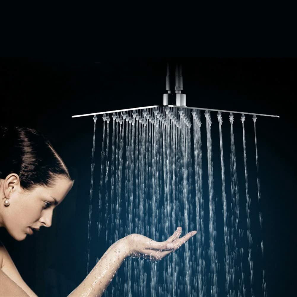 16 inch Rain Shower Head Wall/Ceil Mounted Square Rainfall High pressure Shower
