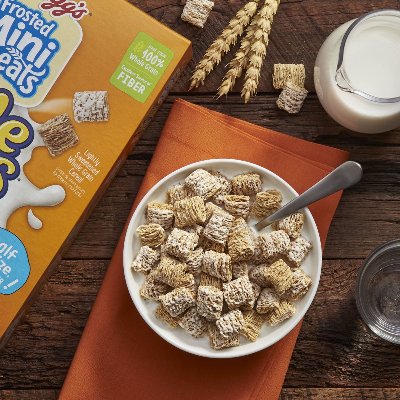 Kellogg's Frosted Mini-Wheats Little Bites, Breakfast Cereal, Original, Family Size, 21.5 Oz