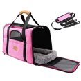 thumbnail image 1 of Bolsa de viaje para mascotas, bolsa portátil para mascotas, bolsa de transporte plegable para mascotas, bolsa de viaje para perros o gatos, jaula para mascotas con cremalleras, 45 cm x 35, 1 of 8