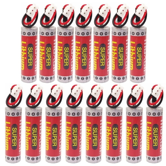 15 Pcs Original Battery for MAXELL ER6C AA 3.6V 1800mAh AA PLC Battery for FX F2-40BL with Plug