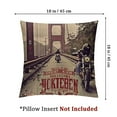 thumbnail image 4 of Retro Throw Pillow Cushion Cover, Bikers Soul San Francisco Emblem with Skull Wings Riding Motorcycle Dead Illustration, Decorative Square Accent Pillow Case, Beige Ruby, 4 of 7