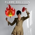 thumbnail image 3 of 6 globos de llama para fiestas temáticas deportivas, moldeables, de papel de aluminio y con forma de fuego, 3 of 8