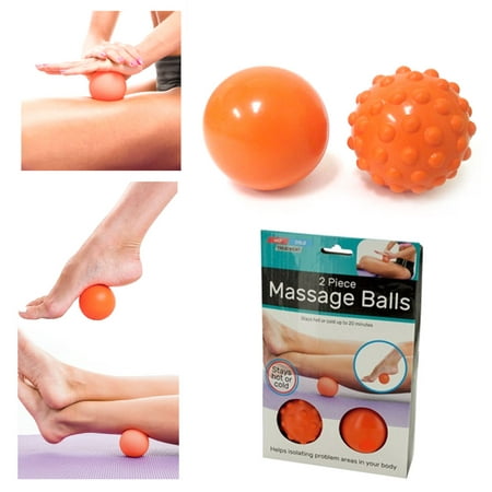 2 Pc Hot Cold Therapy Massage Balls Set Trigger Point Deep Tissue Muscle