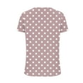 thumbnail image 5 of ZQGJB Summer Womens T-Shirts Dressy Casual Polka Dot Print Short Sleeve V Neck Graphic Tunic Blouse Loose Lightweight Comfy Pullover Tops Multicolor#02 XL, 5 of 5