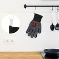 thumbnail image 4 of Guantes para BBQ QUWIN resistentes al calor hasta 1472 °F, silicona antideslizante, 4 of 6