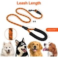 thumbnail image 4 of Rirool 5ft Nylon Rope Dog Leash for Large & Medium Dogs 18-120 lbs, Highly Reflective,Anti-Slip Grip, Orange, 4 of 6