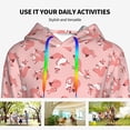 thumbnail image 4 of Uemuo Cute Pink Squirrel Pattern Women's Hoodie with Eye-catching Drawstrings- Casual Pullover Hoodie with Kangaroo Pocket, Stylish Hooded Sweatshirt-Medium, 4 of 7