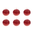 thumbnail image 1 of Mega Candles 6 Pcs Bougie Boule Ronde Rouge Non Parfumée, Bougies en Cire de Qualité Supérieure Coulées à la Main 3 Pouces x 3 Pouces, Déco Maison, Réceptions de Mariage, Showers de Bébé, Anniversaires, Célébrations, Cadeaux de Fête et Plus, 1 of 4