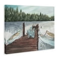 thumbnail image 4 of Stupell Industries Canoes at Lake Dock Landscape Painting Gallery Wrapped Canvas Art Print Wall Art, 30 x 24, 4 of 8