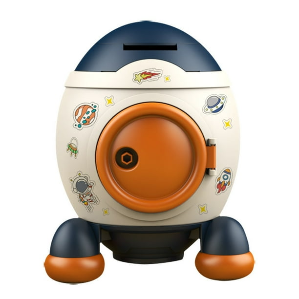 Alcancía Coin Bank Cartoon Rocket Home para niños