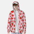 thumbnail image 3 of Fotbe Hand Drawn Strawberry Men's Women's UPF 50+ Sun Protection Jacket Hooded Cooling Shirt with Pockets Hiking Outdoor Performance-Medium, 3 of 8