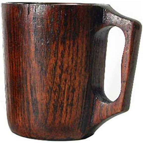 MY 14 oz Wood Cup Coffee Mug for Men Mugs Gift Tankard Unique Small Wooden Man Cup Cool Drinking Portable Outdoor Viking Mug Fancy Cups Beer Mugs Steins Manly Unusual Father Day Men Gift