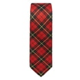 thumbnail image 2 of Jacob Alexander Men's Royal Tartans Plaid Wallace Regular Length Neck Tie - Red, 2 of 7
