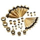 thumbnail image 5 of Kit de estiramiento de medidores para oídos Yinane 36 Unidades de Tapones Cónicos de acero Inoxidable oro 14g-00g, 5 of 6