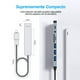 thumbnail image 3 of Uplayteck Hub USB C de 8 Puertos, Adaptador Multipuerto Tipo C, Divisor USB 3.0 Portátil Ultrafino U, 3 of 8