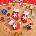 thumbnail image 4 of Lot de 24 Mini Bas de Noël en Feutre avec Design Flocon de Neige - Chaussettes Rouges pour Bonbons, Vaisselle, Fête de Noël, Arbre, Table à Dîner et Ornements de Maison, 4 of 7
