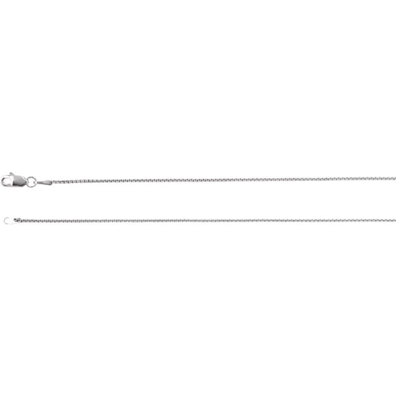 925 Sterling Silver 1mm Rounded Box 16 Inch Chain Chain Necklace for Women and Men - 2.3 Grams