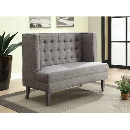 Furniture Of America Monaco High Back Light Gray Dining Bench