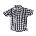 thumbnail image 1 of Ropa en miniatura hecha a mano figura de acción ropa de muñeca 1/12 ropa de figura masculina En blanco y negro perfke figura camisa, 1 of 9