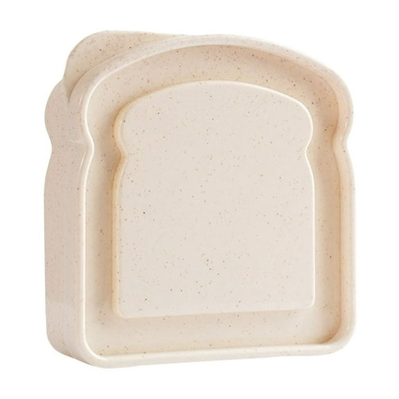 Sandwich Container, Reusable Toast - Shaped Storage Box With Lid, Microwave - Safe Food Holder For Lunch, Travel, ,
