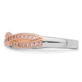 thumbnail image 3 of Sterling Silver Rose Gold-plated CZ Polished Ring, 3 of 6