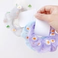 thumbnail image 3 of Resistente diadema de flores bordadas con encaje de margarita, ideal para peinados deportivos y casuales, color rosa suave, diseño elástico y duradero., 3 of 7