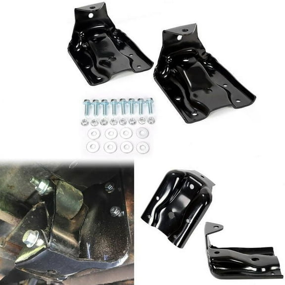 Kojem Rear Leaf Spring Hanger Shackle Bracket Kit  Pair Set for Chevy Silverado 1999-2007 GMC Sierra 2007-2013 Replaces 12474021