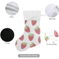 thumbnail image 4 of SKYSONIC Strawberry Christmas Stocking Personalized Large Candy Stocking Hanging Gift Xmas Stockings Decoration for Family Holiday Party Ornaments Decor Fireplace, 4 of 7