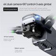 thumbnail image 4 of Inteprter Cuadricóptero con Control remoto de plástico, plegable, controlado por aplicación, retorno automático, cámara sin escobillas de 90 grados, Accesorios para aéreos Naranja, 4 of 6