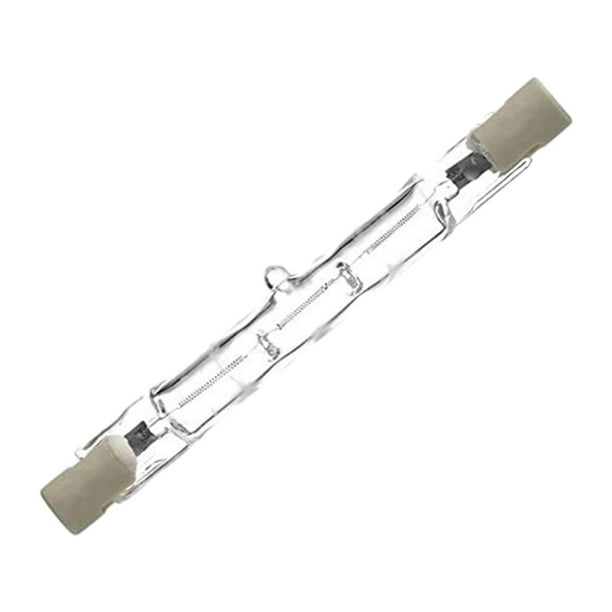 Bombilla halógena lineal de 1000 h de vida útil, doble extremo, 22-240 V, regulable para pared. 100W