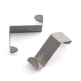 thumbnail image 2 of 2-Pack Over The Door Hooks Stainless Steel Seamless Nail-Free Bathroom Kitchen Home Office Z Shape Single Colorful Back Door Hook Rack Hanger Organizer for Cloth Bag Towel Scarf Hat Silver, 2 of 5