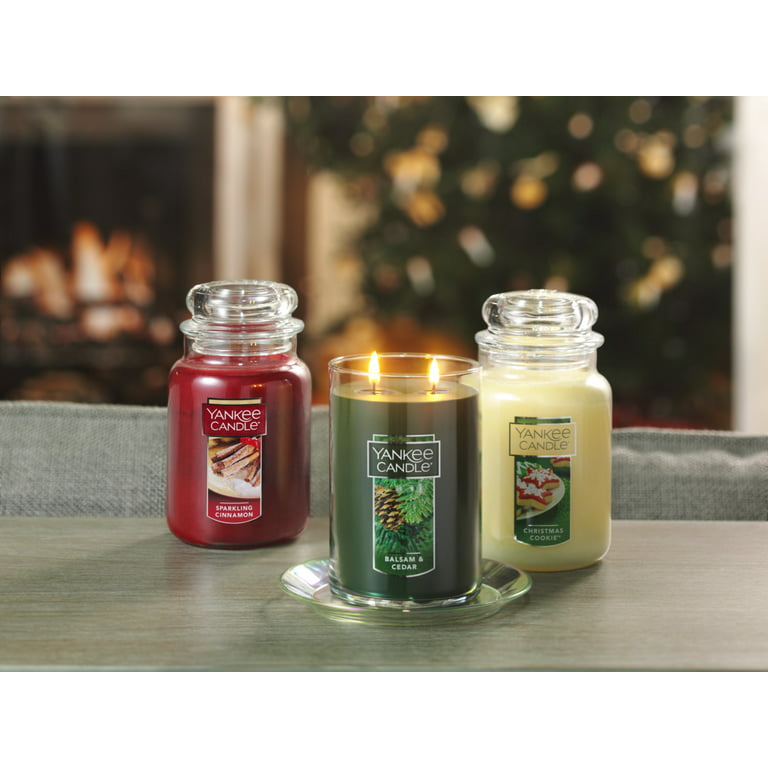 Yankee Candle Balsam & Cedar - 22 oz Large Modern Brushed Lid Tumbler  Candle: Holiday/Seasonal, Woody Scented, 2-wick Soy Wax Blend with 75 Hours  Burn