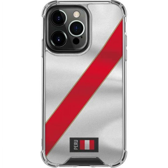 Skinit Countries of the World Peru Soccer Flag iPhone 14 Pro Clear Case