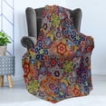 thumbnail image 4 of Batik Soft Flannel Fleece Blanket, Vintage Combined Nested Paisley Motif Oriental Feminine Cultural Eastern Batik Theme, Cozy Plush for Indoor and Outdoor Use, 60" x 80", Multicolor, by Ambesonne, 4 of 5