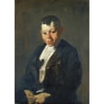 thumbnail image 2 of George Wesley Bellows 18x24 Black Ornate Framed Double Matted Museum Art Print Titled: The Newsboy, 2 of 5