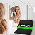 thumbnail image 3 of Hair Tools Storage with Heat Resistant Mat- Bright Emerald Green Printed Curling Iron Travel Bag/Flat Iron Case for Women, 3 of 8