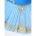 thumbnail image 4 of DPOIS Kids Girls Camisole Skirted Leotard Ballet Leotard Dance Tutu Dress with Crown Type A Sky Blue 5-6, 4 of 7