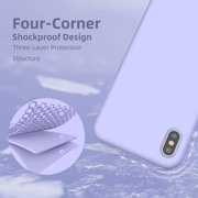Compatible with iPhone Xs Max Case, Drop Protection Liquid Silicone Gel Rubber Full Body Bumper Cover with Soft Microfiber Shockproof Phone Case for iPhone Xs Max 6.5, Hot Pink