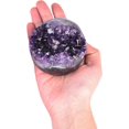 thumbnail image 2 of AMOYSTONE Amethyst Cluster Ball 2.8-3.2" | Witchcraft Ritual Orb with Natural Druzy Formation, 2 of 7