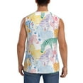 thumbnail image 4 of Goofa Zebra Colourful Printed Men's Sleeveless T-Shirt - Athletic Gym Workout Tank Top for Men - Moisture-Wicking, UPF 30+ Quick-Dry Muscle Tee-XX-Large, 4 of 8