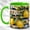 Green, variant on Lemon Branch Coffee Mug, Coastal Fruit Mug, Ceramic 11 oz